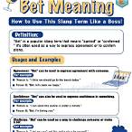 what does bet mean in text